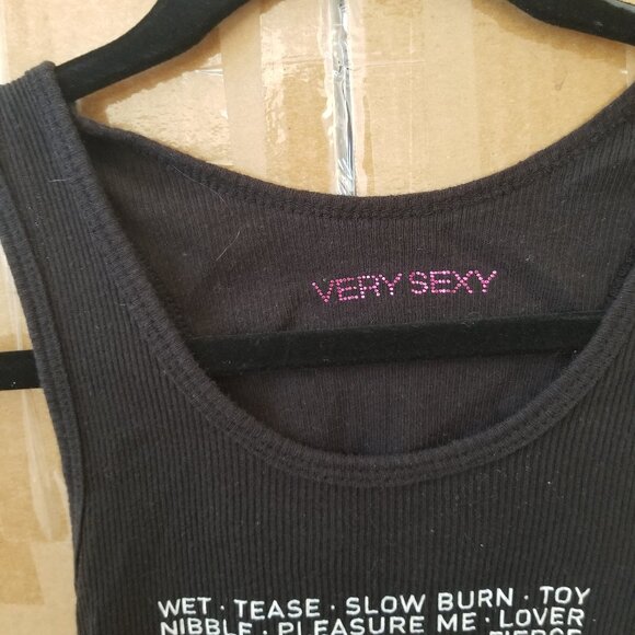 Victoria's Secret Very Sexy black stretch tank top - One Size Fit - Picture 2 of 6